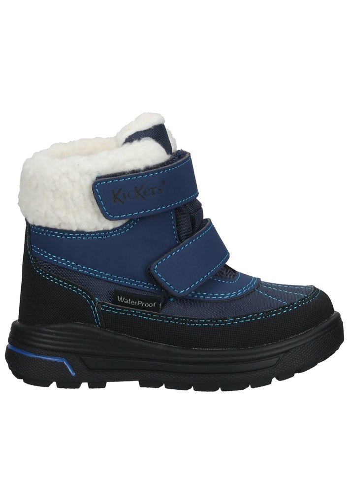 Kickers Stiefel Lederimitat/Textil Marine Warmfutter