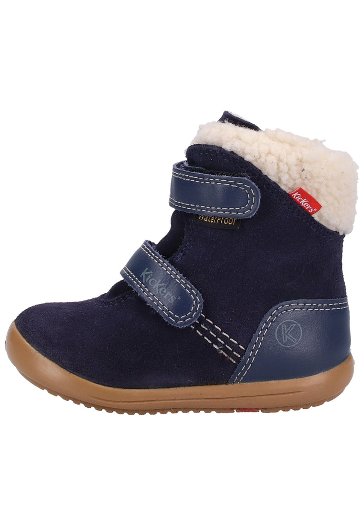 Kickers Stiefelette Leder Blau Warmfutter