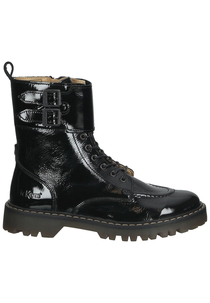 Kickers Stiefelette Leder Schwarz Lack