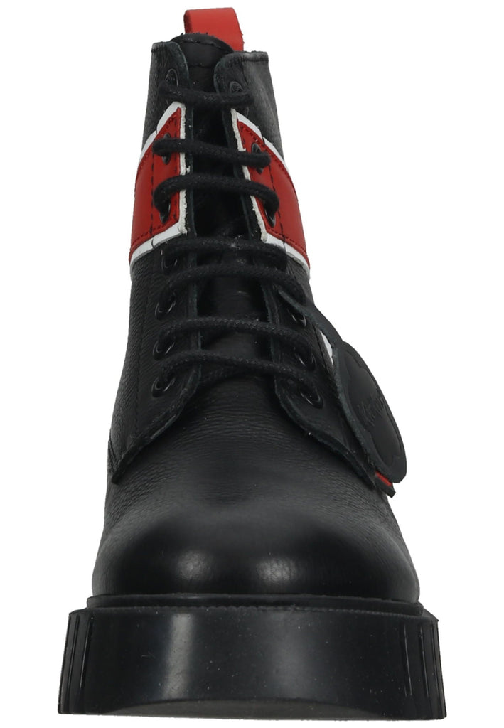 Kickers Stiefelette Leder Schwarz/Rot