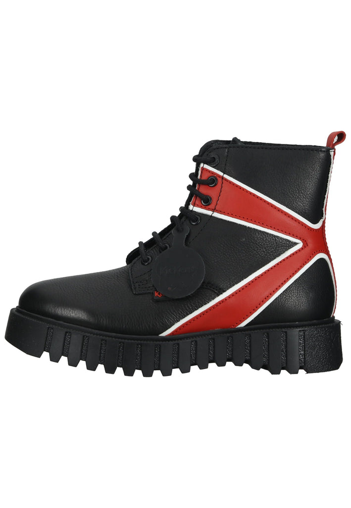 Kickers Stiefelette Leder Schwarz/Rot