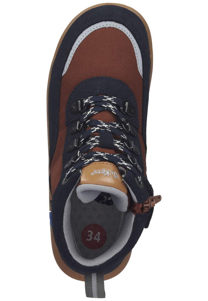 Kickers Stiefelette Leder/Textil Blau/Braun