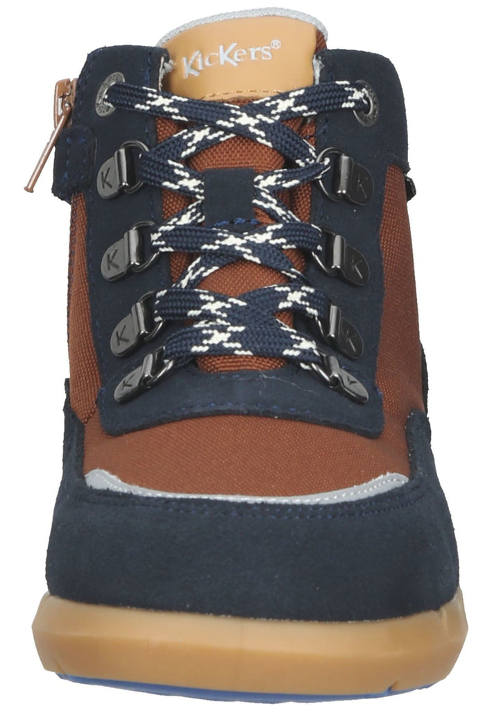 Kickers Stiefelette Leder/Textil Blau/Braun