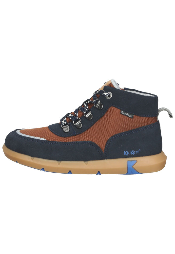 Kickers Stiefelette Leder/Textil Blau/Braun