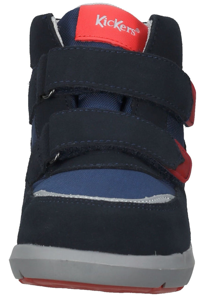 Kickers Stiefelette Leder/Textil Blau/Rot
