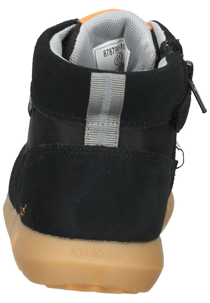 Kickers Stiefelette Leder/Textil Schwarz/Orange