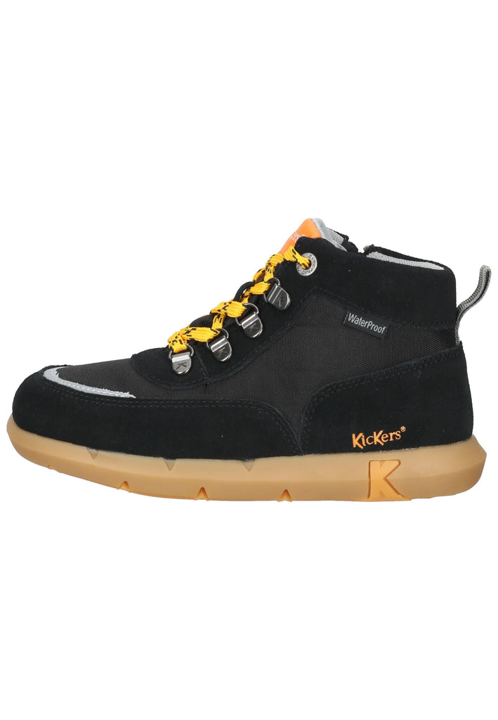 Kickers Stiefelette Leder/Textil Schwarz/Orange