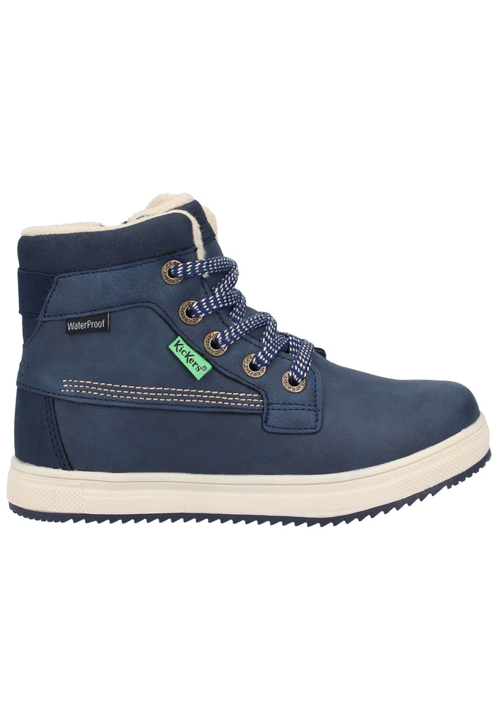 Kickers Stiefelette Lederimitat Blau Warmfutter