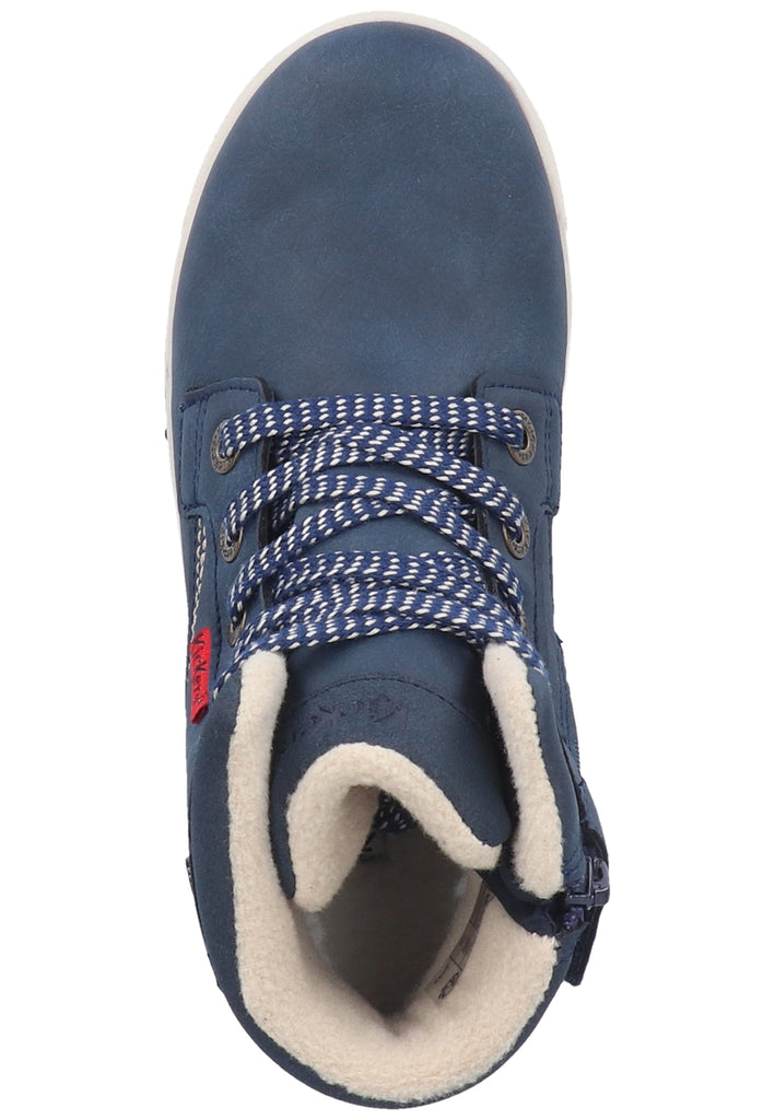 Kickers Stiefelette Lederimitat Blau Warmfutter