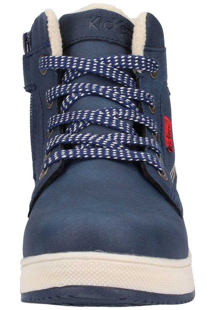Kickers Stiefelette Lederimitat Blau Warmfutter