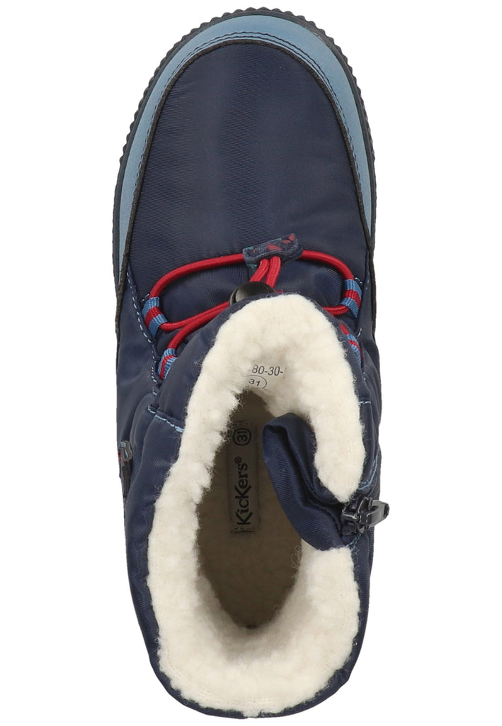Kickers Stiefelette Lederimitat Blau Warmfutter