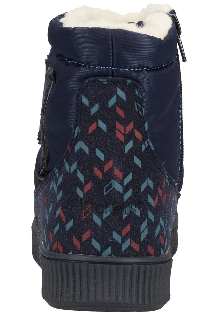 Kickers Stiefelette Lederimitat Blau Warmfutter