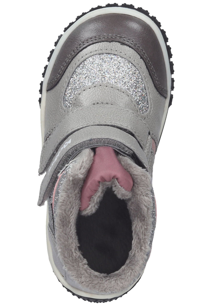 Kickers Stiefelette Lederimitat Grau/Rosa