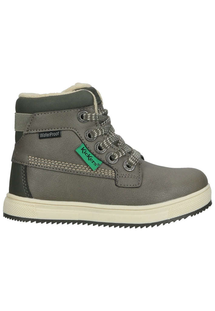 Kickers Stiefelette Lederimitat Khaki Warmfutter