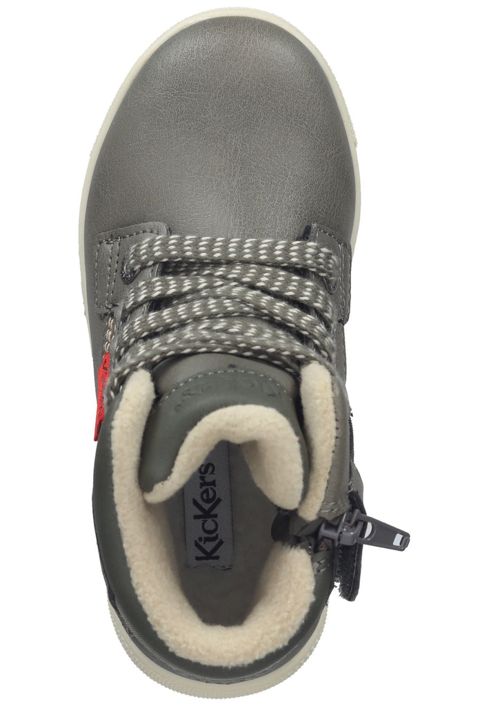 Kickers Stiefelette Lederimitat Khaki Warmfutter
