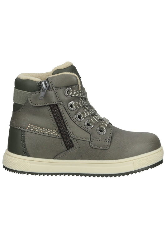 Kickers Stiefelette Lederimitat Khaki Warmfutter
