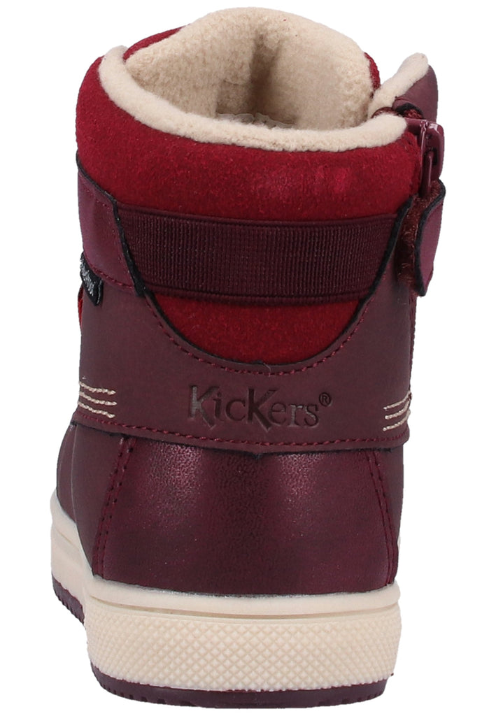 Kickers Stiefelette Lederimitat Rot Warmfutter