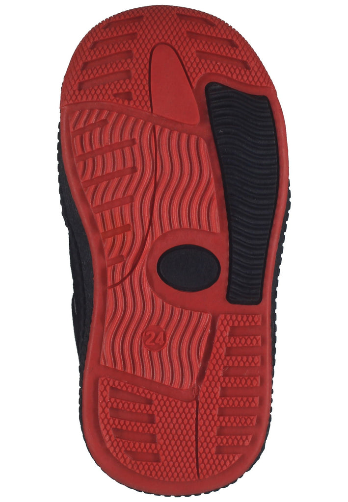 Kickers Stiefelette Lederimitat Schwarz/Rot