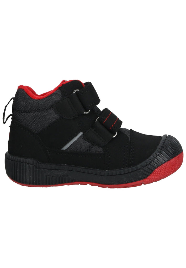 Kickers Stiefelette Lederimitat Schwarz/Rot