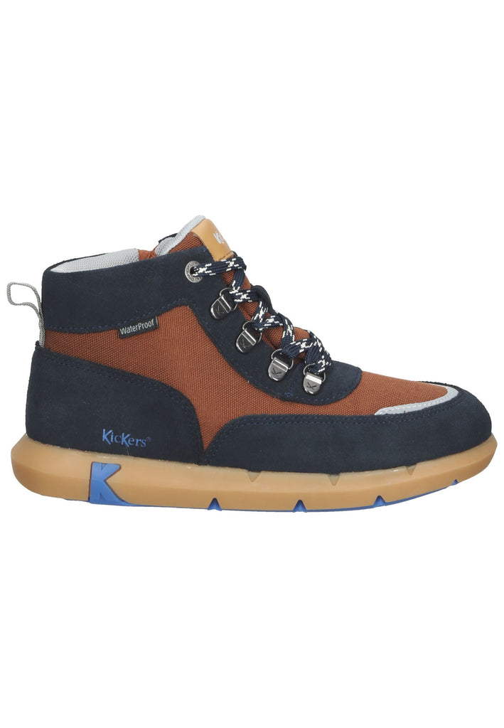 Stiefeletten Kickers Stiefelette Leder/Textil Blau/Braun