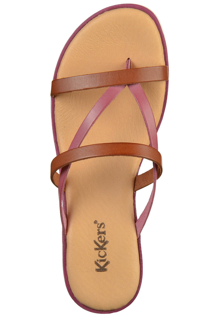 Kickers Zehensteg Leder Braun