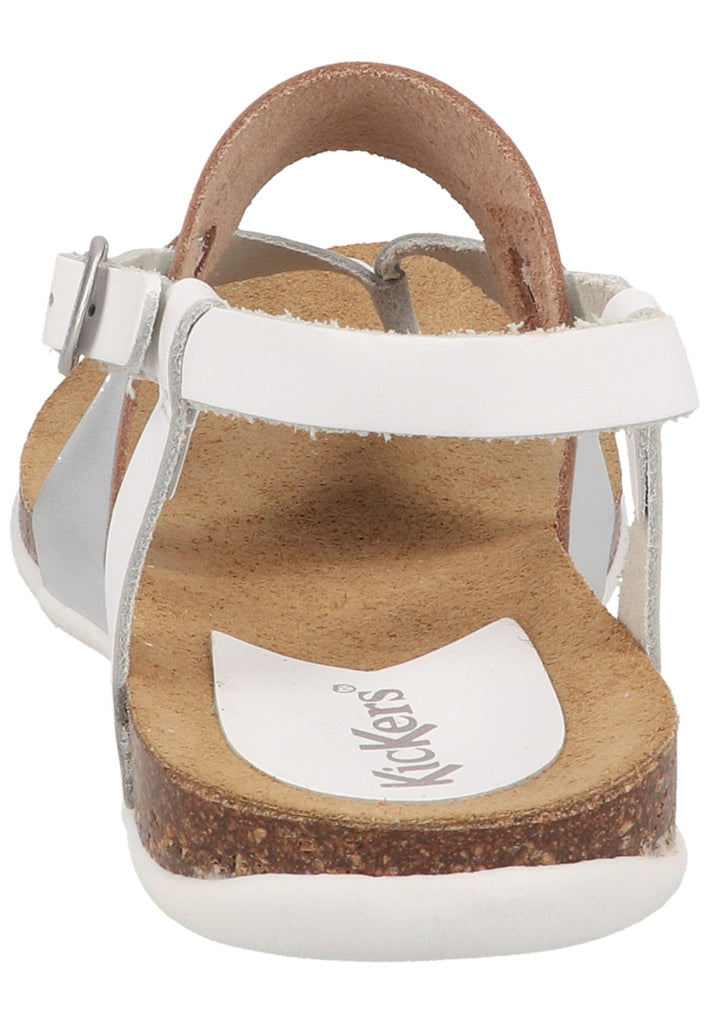 Kickers Zehensteg Leder Weiß/Silber