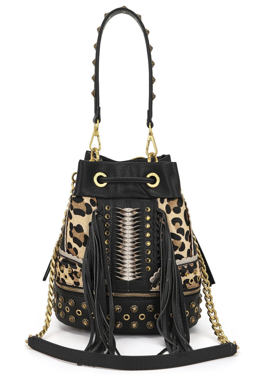 LA CARRIE Taschen Leder Leopard