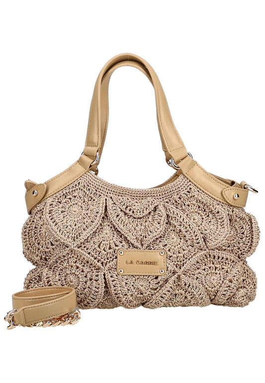 LA CARRIE Taschen Leder/Textil Beige