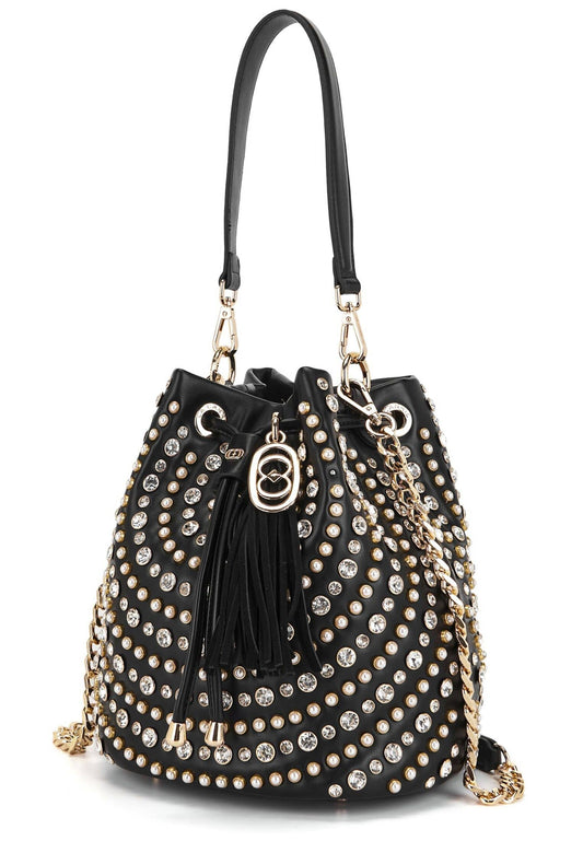 LA CARRIE Taschen Lederimitat Schwarz/Weiß