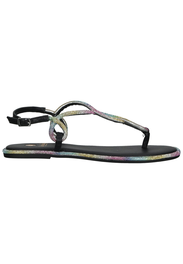 La Strada Sandalen Lederimitat Schwarz Kombi