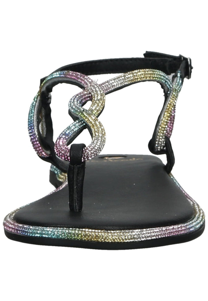 La Strada Sandalen Lederimitat Schwarz Kombi