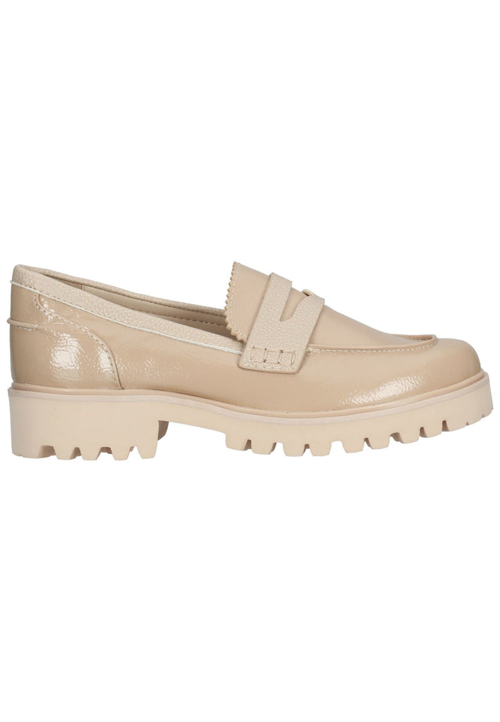 La Strada Slipper Lederimitat Beige