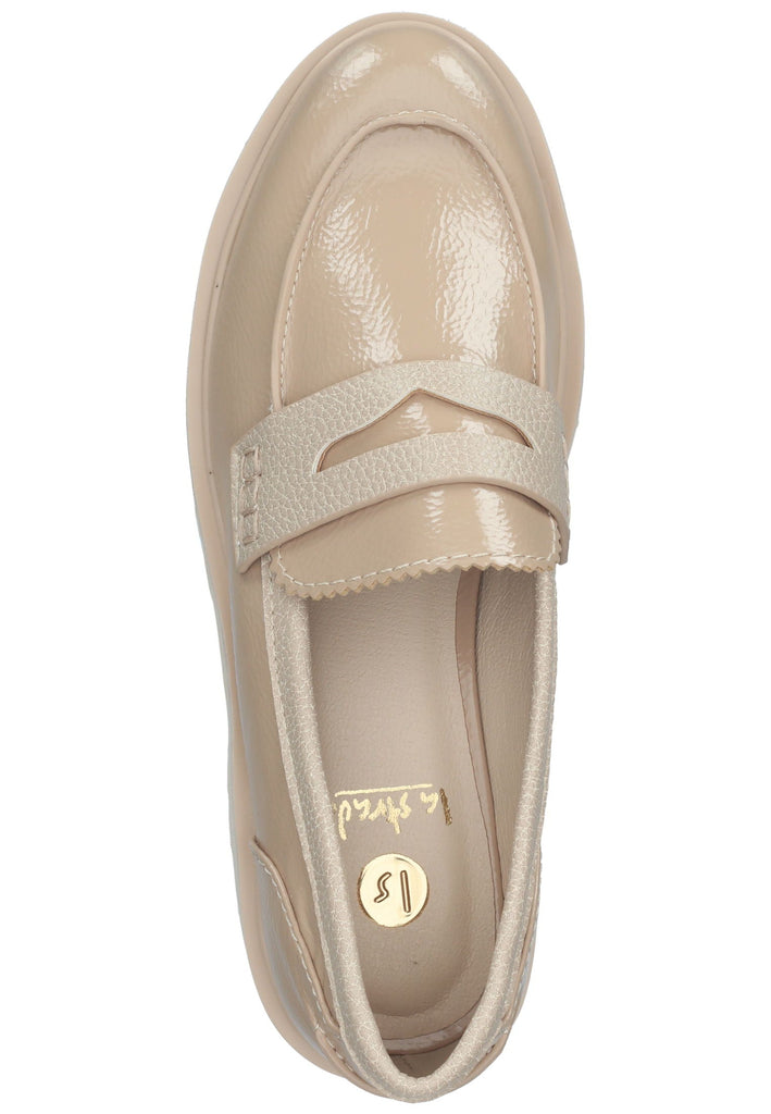 La Strada Slipper Lederimitat Beige