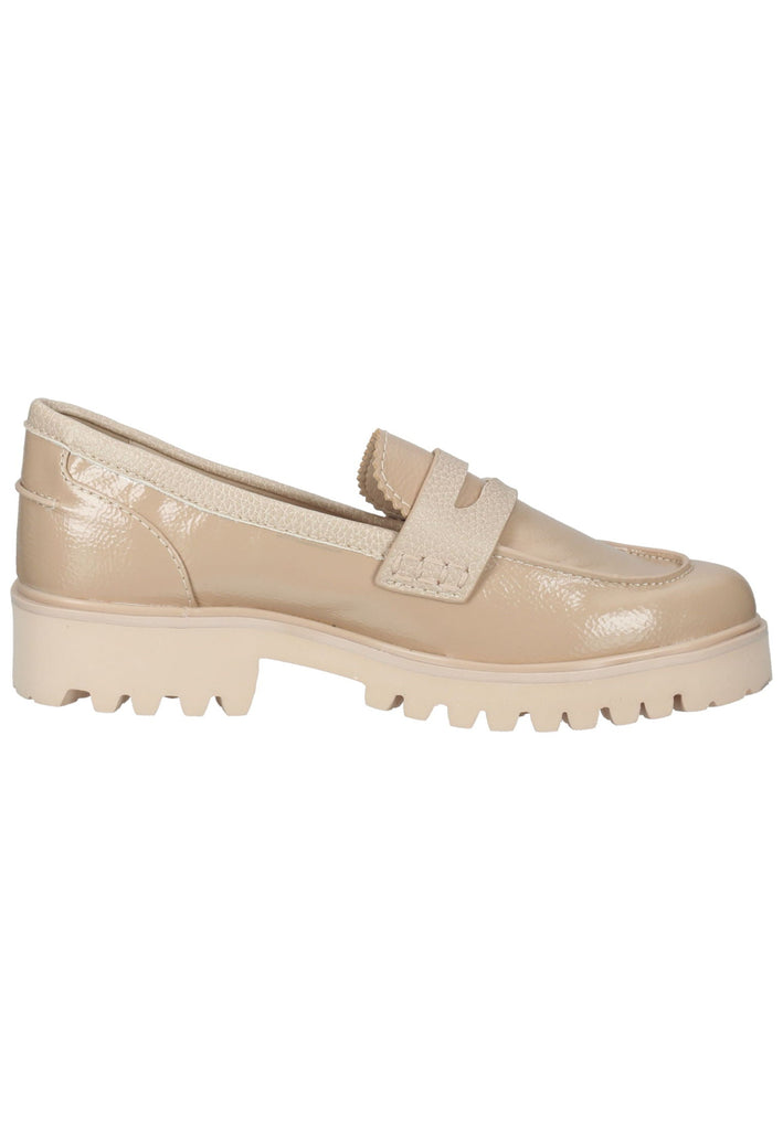La Strada Slipper Lederimitat Beige