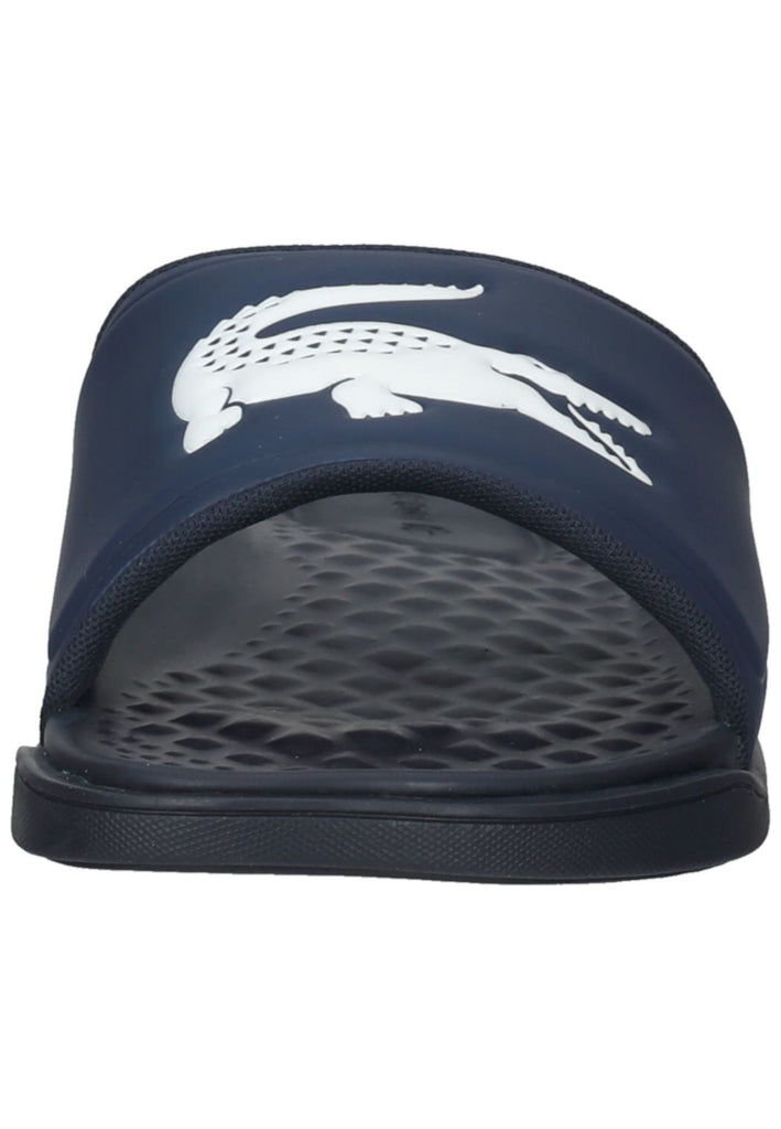 Lacoste Pantoletten Lederimitat Blau/Weiß