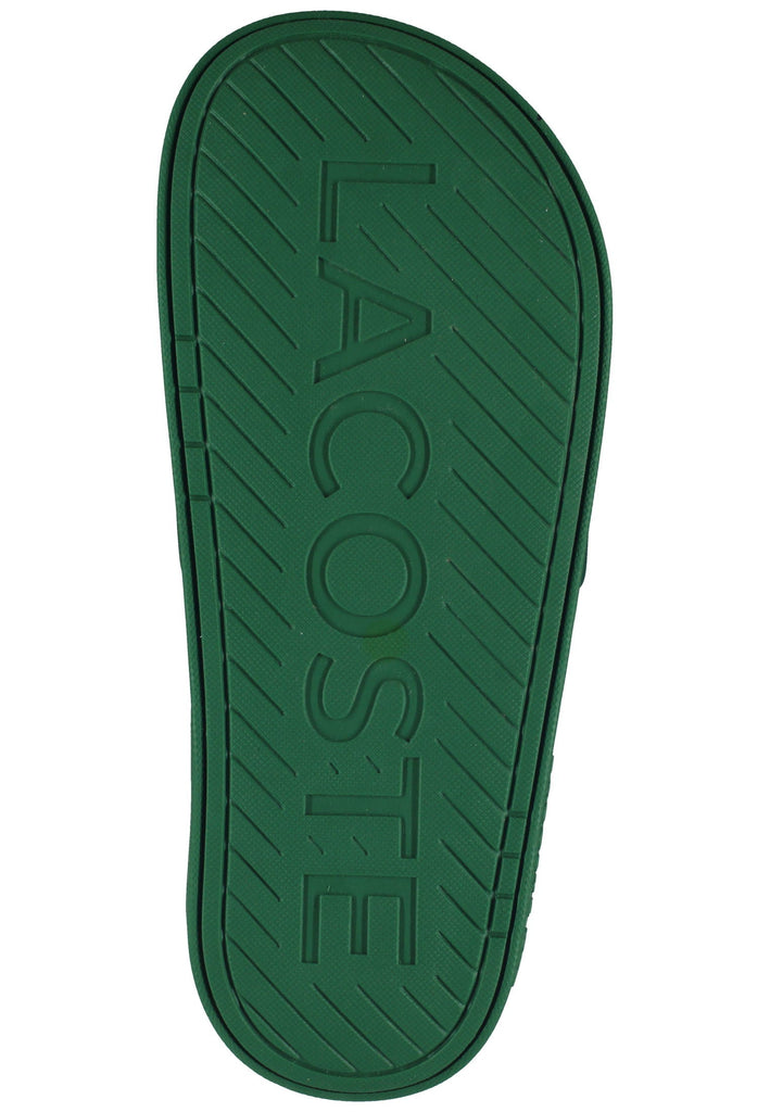Lacoste Pantoletten Lederimitat Grün/Kombi