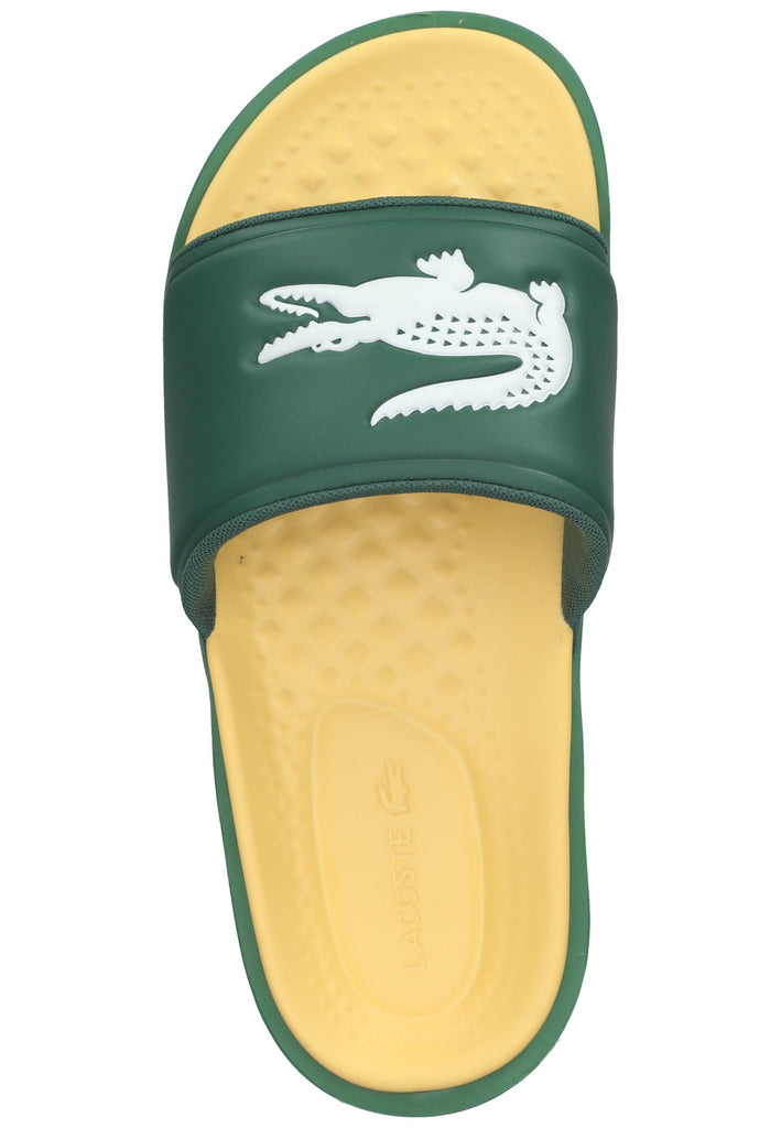 Lacoste Pantoletten Lederimitat Grün/Kombi