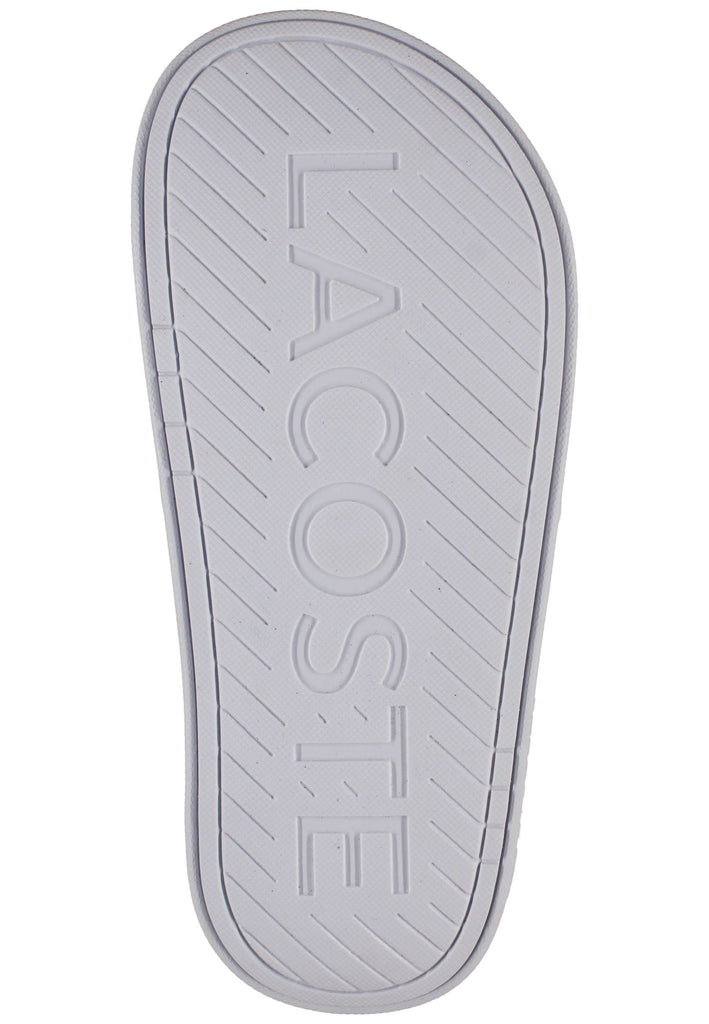 Lacoste Pantoletten Lederimitat Pink/Weiß