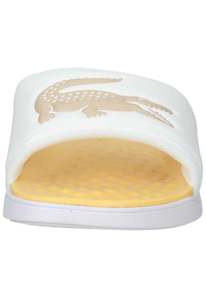 Lacoste Pantoletten Lederimitat Pink/Weiß