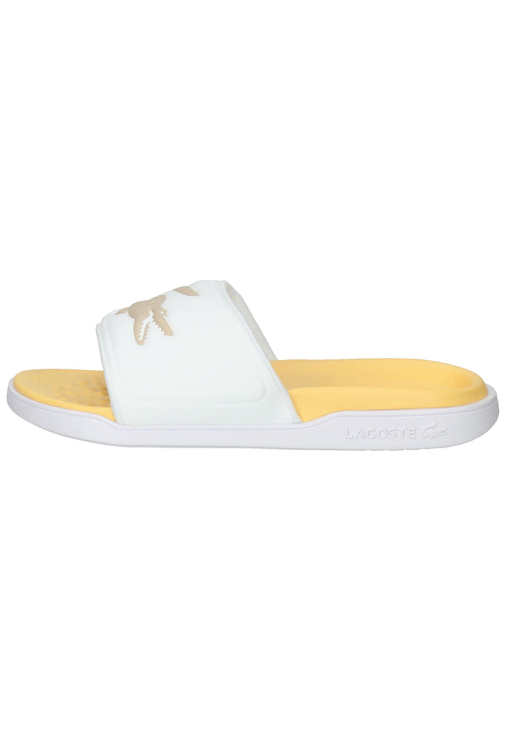 Lacoste Pantoletten Lederimitat Pink/Weiß