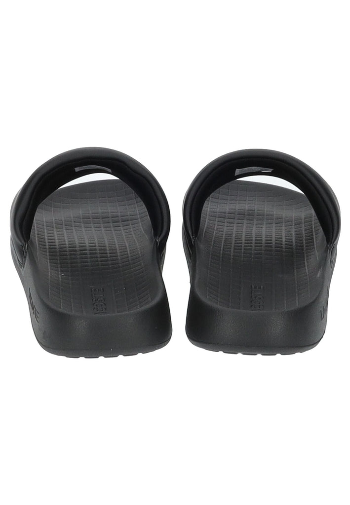 Lacoste Pantoletten Lederimitat Schwarz/Weiß