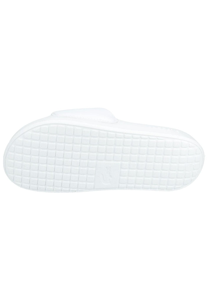 Lacoste Pantoletten Lederimitat Weiß/Grün