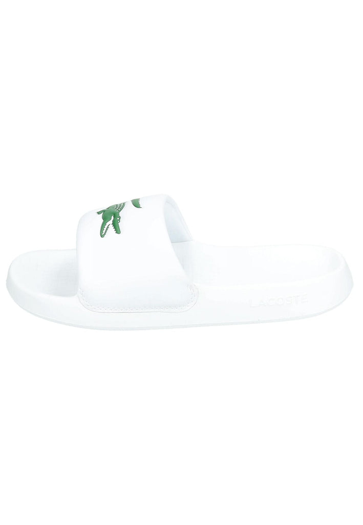 Lacoste Pantoletten Lederimitat Weiß/Grün