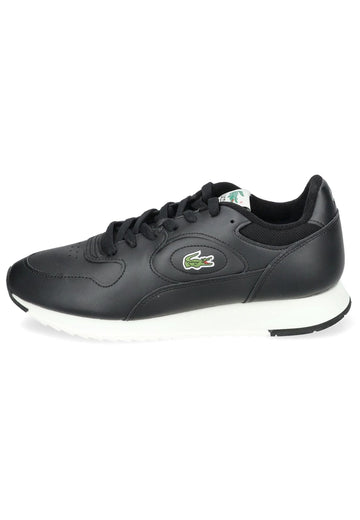 Sneaker Lacoste Sneaker Leder/Textil Schwarz/Weiß