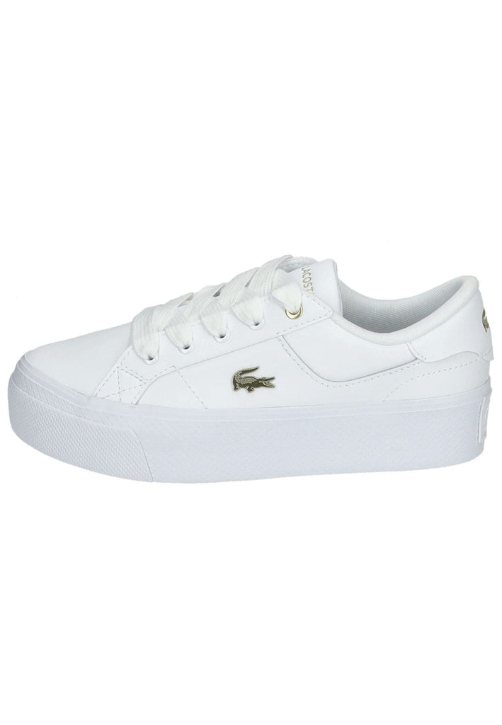 Sneaker Lacoste Sneaker Leder/Textil Weiß/Gold