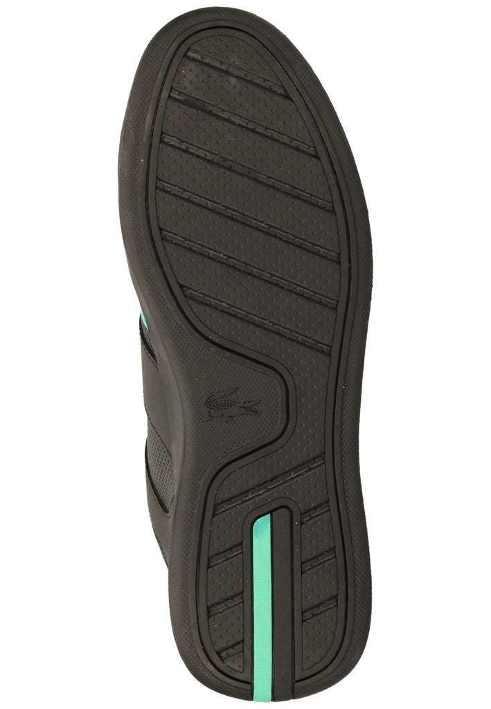 Lacoste Sneaker Leder/Synthetik Schwarz/Grün