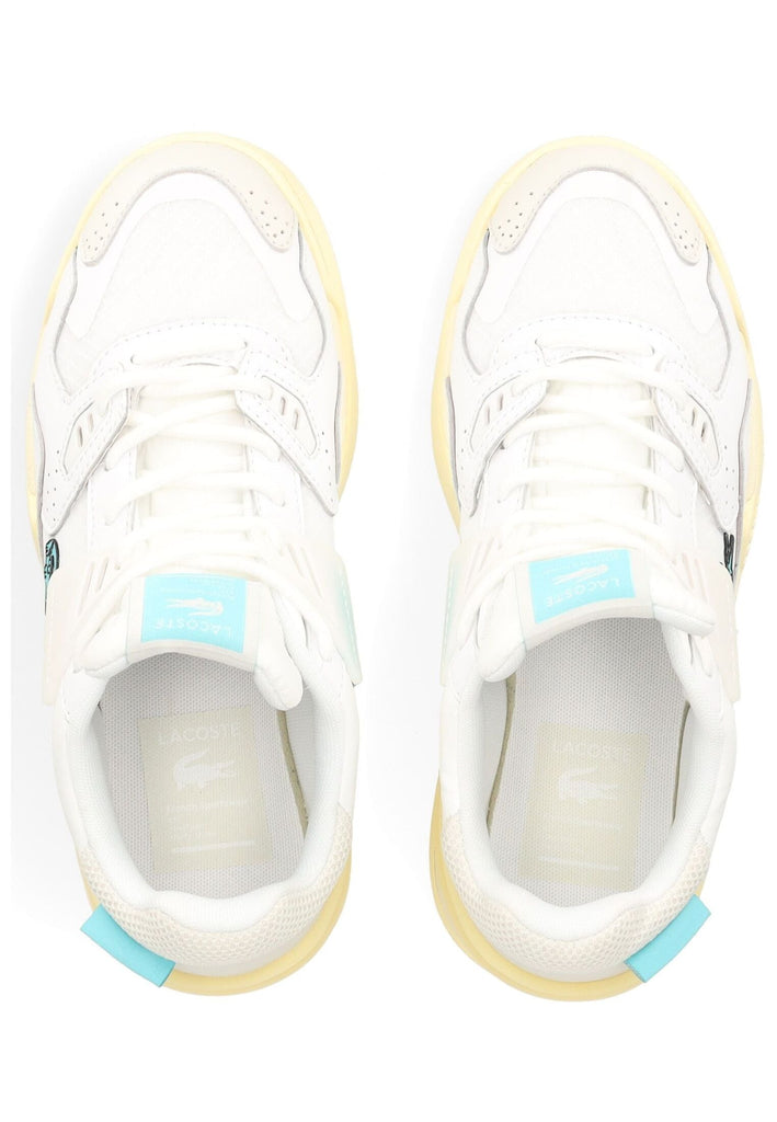 Lacoste Sneaker Leder/Synthetik Weiß/Gelb