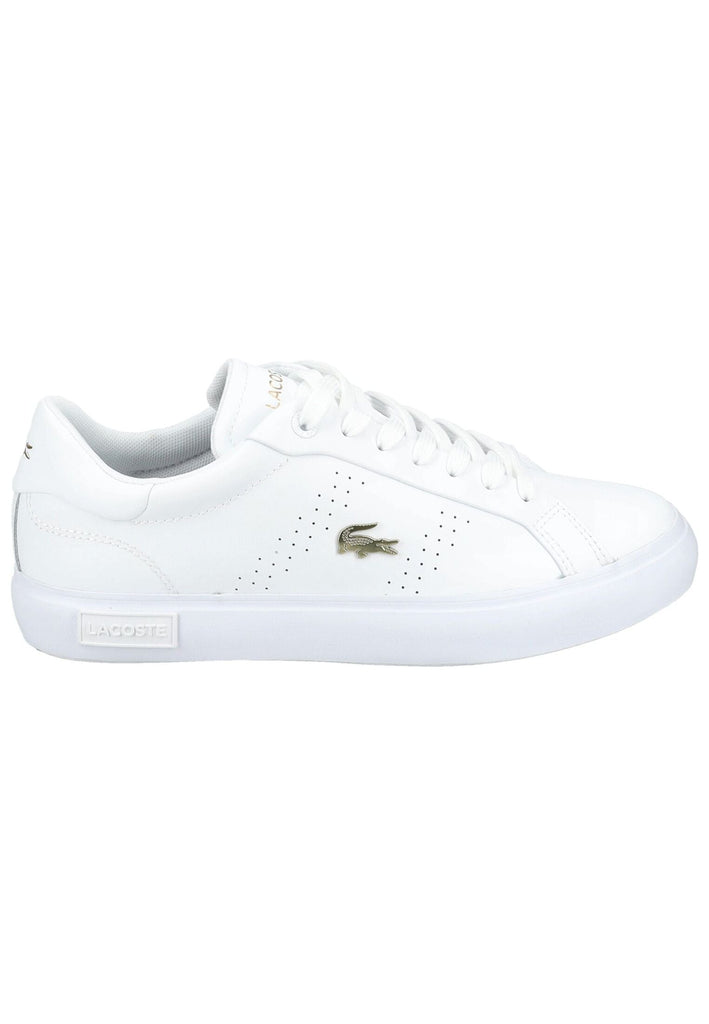 Lacoste Sneaker Leder/Synthetik Weiß/Gold