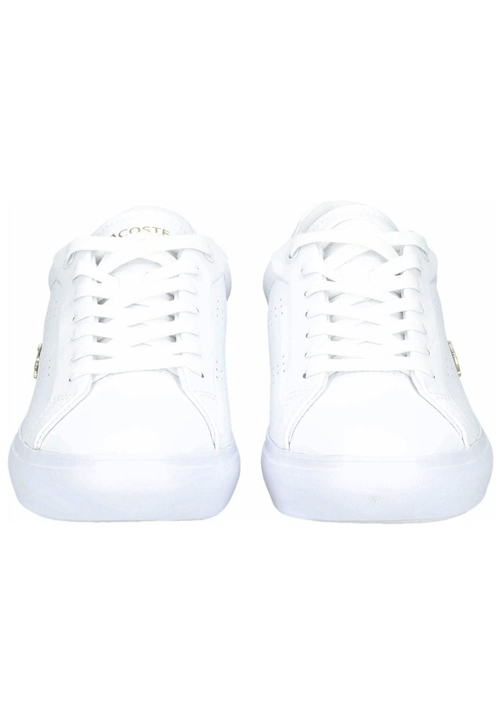 Lacoste Sneaker Leder/Synthetik Weiß/Gold