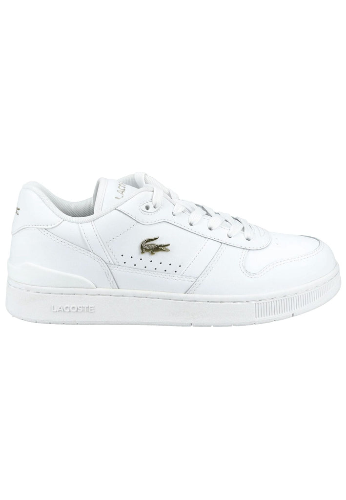 Lacoste Sneaker Leder/Synthetik Weiß/Gold